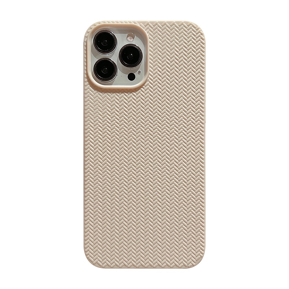 Case Pelindung Bahan Silikon Warna Beige Untuk Iphone 14 7 8 Se 2020 7 + 8PLUS XS XR 11 12 13 PRO MAX