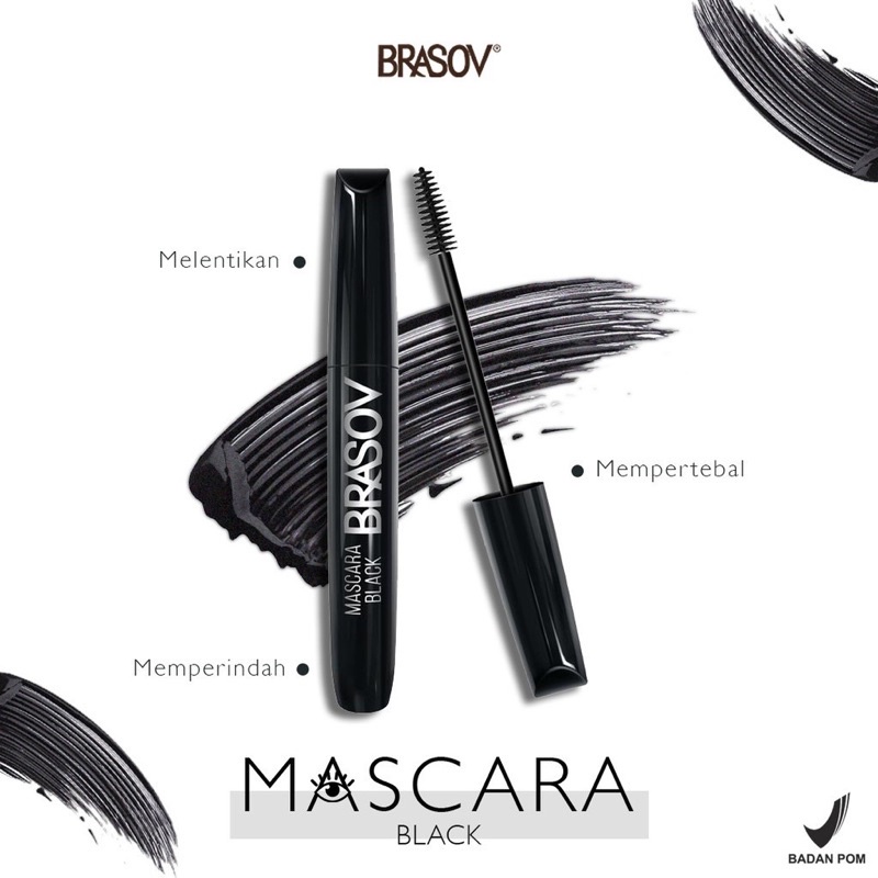 BRASOV MASCARA BLACK WATERPROOF