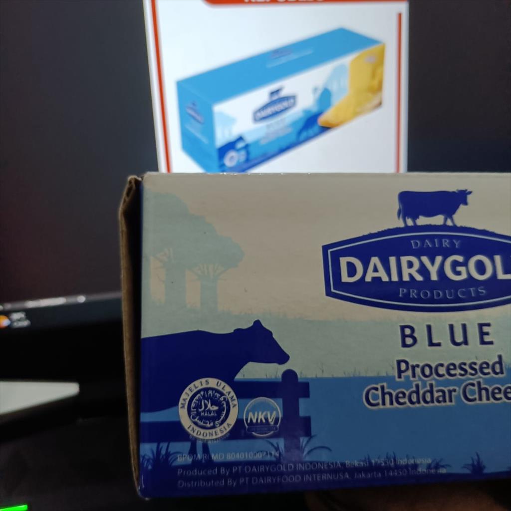 Keju / Cheese Cheddar DairyGold / Dairy Gold Blue 2 KG Keju Parut Enak Halal