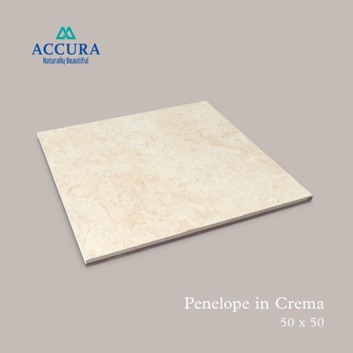KERAMIK 40X40 PENELOPE CREAM GLOSSY - MULIA TILE