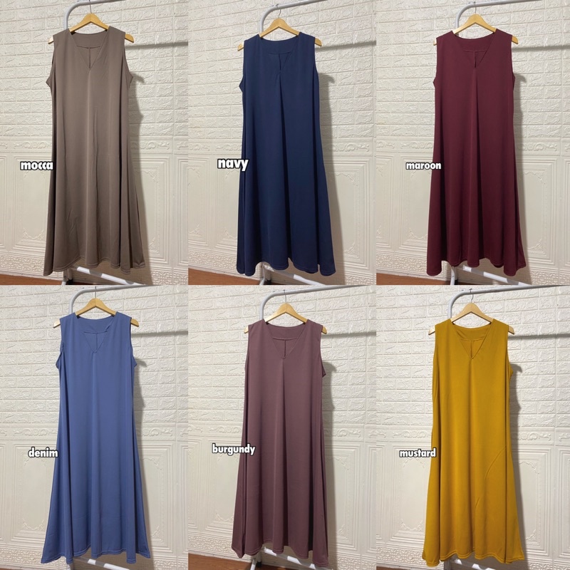 YUBIN OVERALL POLOS DRESS KOREAN LOOK MAYUNG MUSLIM JUMBO XXL BIGSIZE MURAH