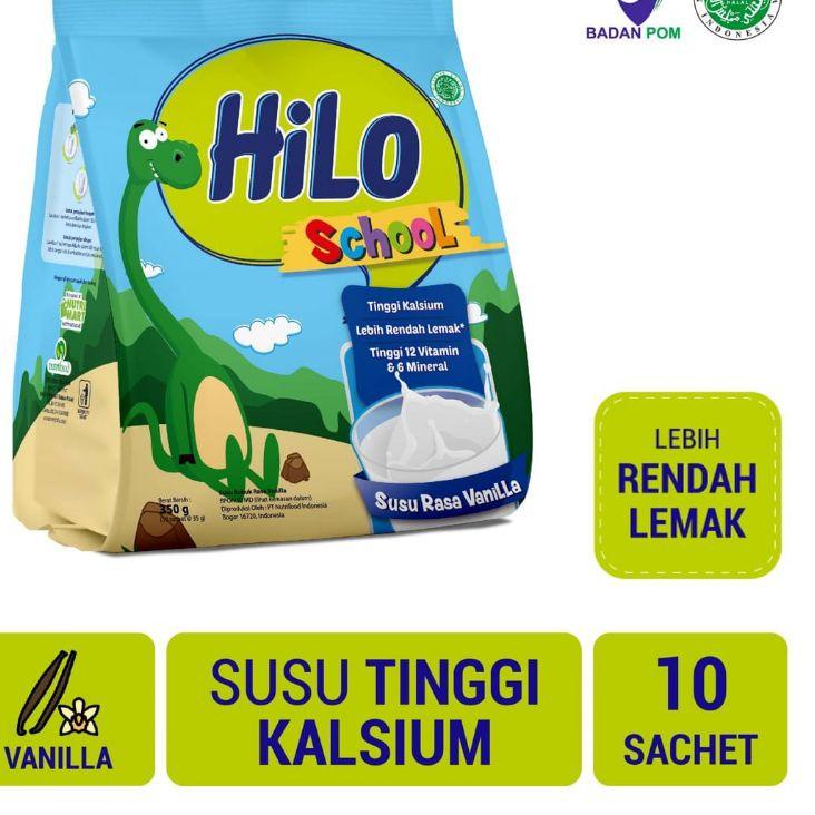 

10.10 FLASH SALE Hilo School Vanila | Coklat 350gr (10 sachet) Susu Tinggi Kalsium murah