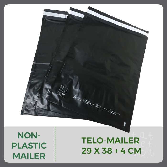 

Buruan Mailer Non - Plastic Telobag Black Ramah Lingkungan Per 5 Pcs Murah