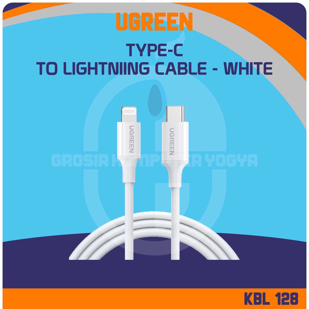 Jual Ugreen Usb Type C Male To Lightning Male Data Charging Cable Kabel White Shopee Indonesia