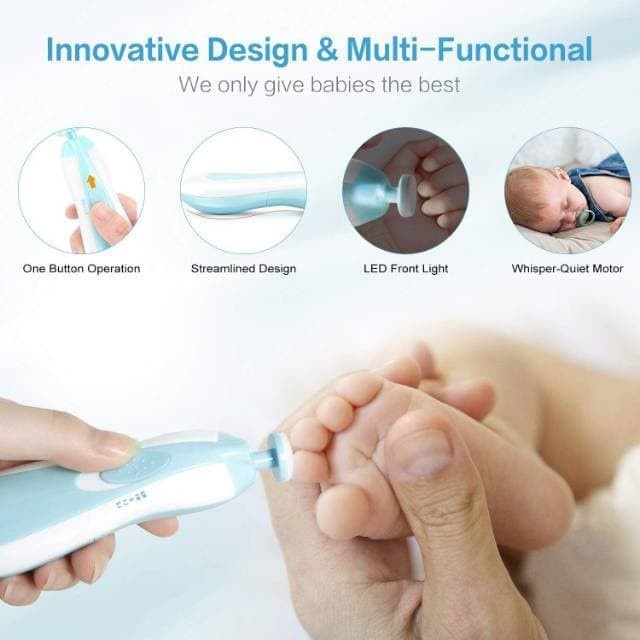 Gunting Kuku Elektrik Bayi &amp; Dewasa Electric baby Nail Trimmer Manicure Set alat potong kuku bayi