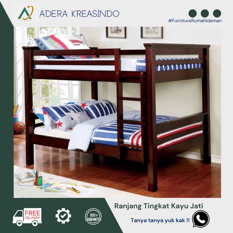 Tempat tidur kayu jati    Dipan kayu jati    Ranjang kayu jati    Ranjang tingkat kayu    Dipan kayu