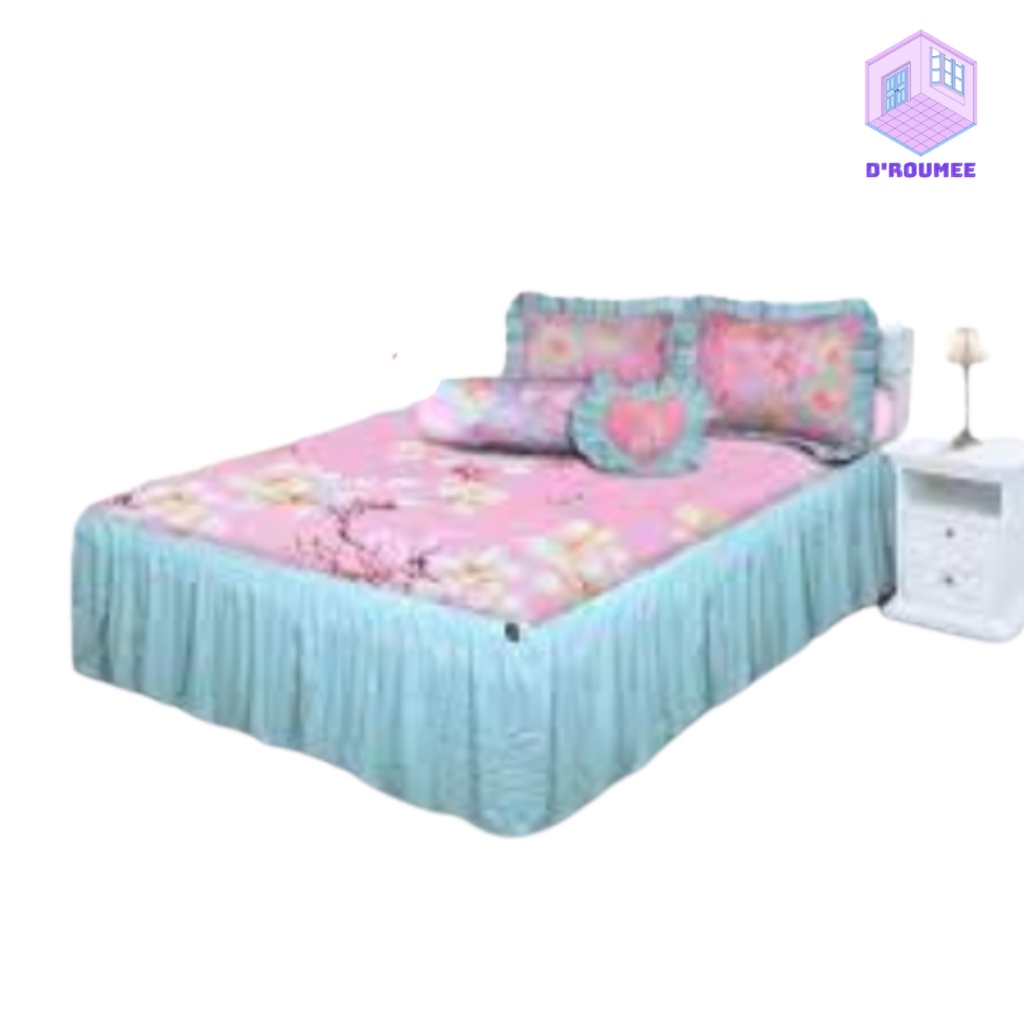 Sprei Rumbai All New My Love Haruka Ukuran 160x200 Queen & 180x200 King Tinggi 30 Sprey Flower Sepre