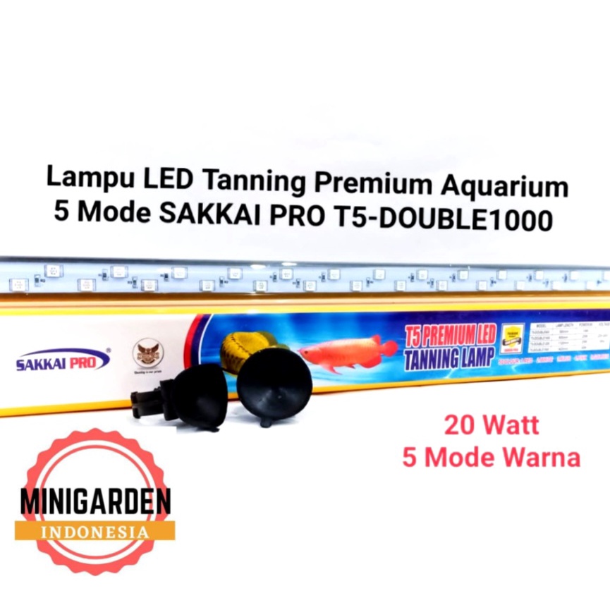 SAKKAI PRO T5-DOUBLE 1000 20W LED TANNING LAMPU CELUP AQUARIUM ARWANA