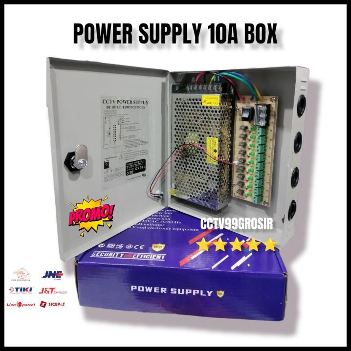 Power Supply Box Adaptor Cctv 12V 10A Untuk 8 Cctv