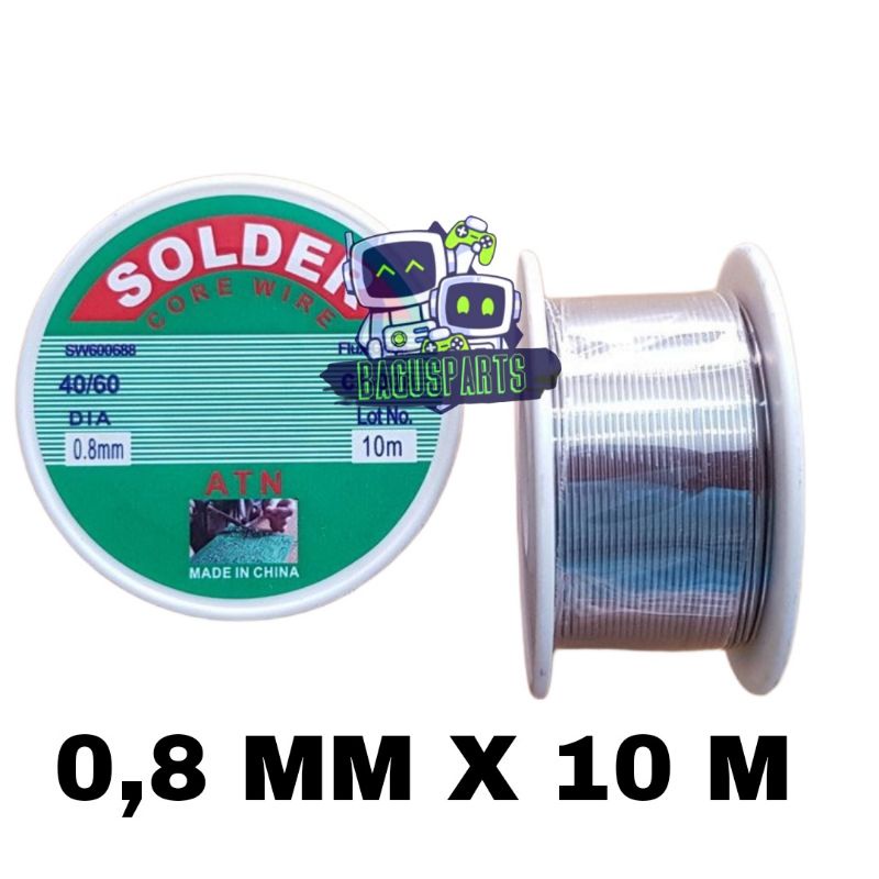 TIMAH KAWAT GULUNG SOLDER 08MM X 10M