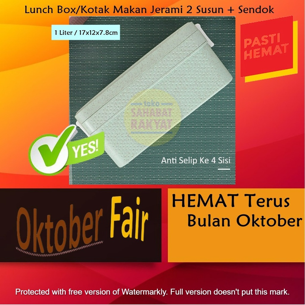 RML880I Lunch Box/Kotak Makan Jerami 2 Susun + Sendok