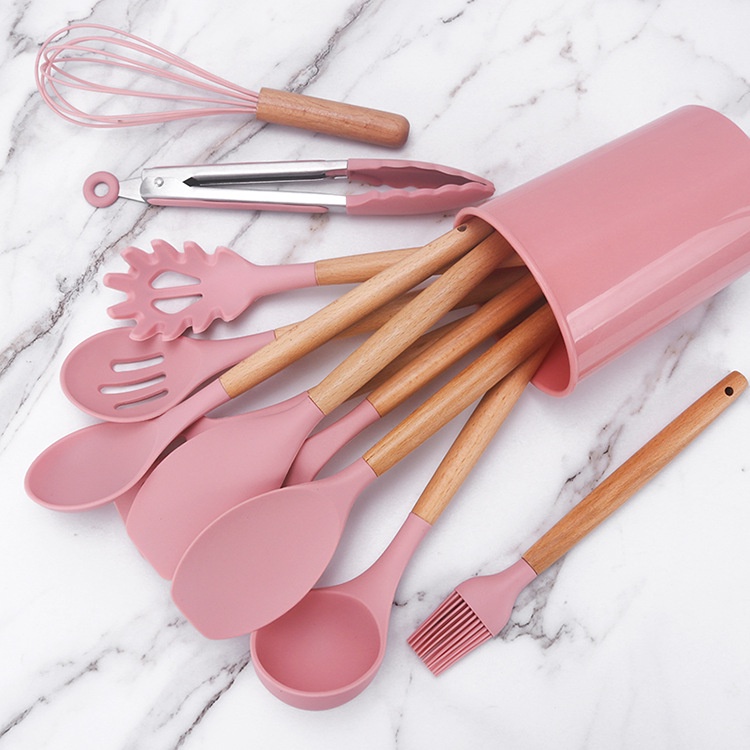 YUN Mall  Silikon Spatula Silicone Alat Masak Capitan Scraper Whisk Sendok Centong Kuas Silikon Tahan Panas Set