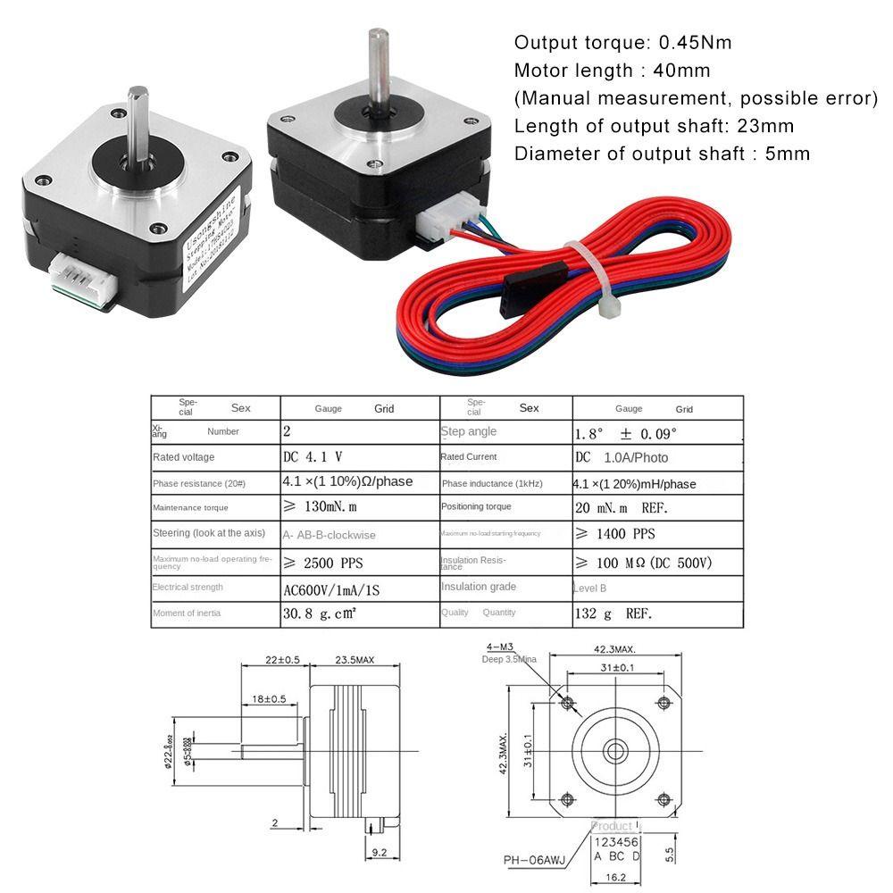 Populer Grafir Stepper Motor DIY Baru 17HS4023 Printer Engraving