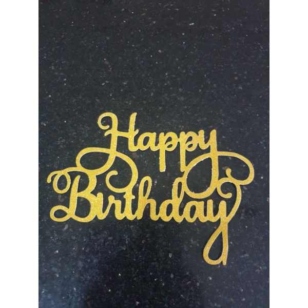 

topper HBD kertas / topper kertas glitter happy birthday / Hiasan kue happy birthday