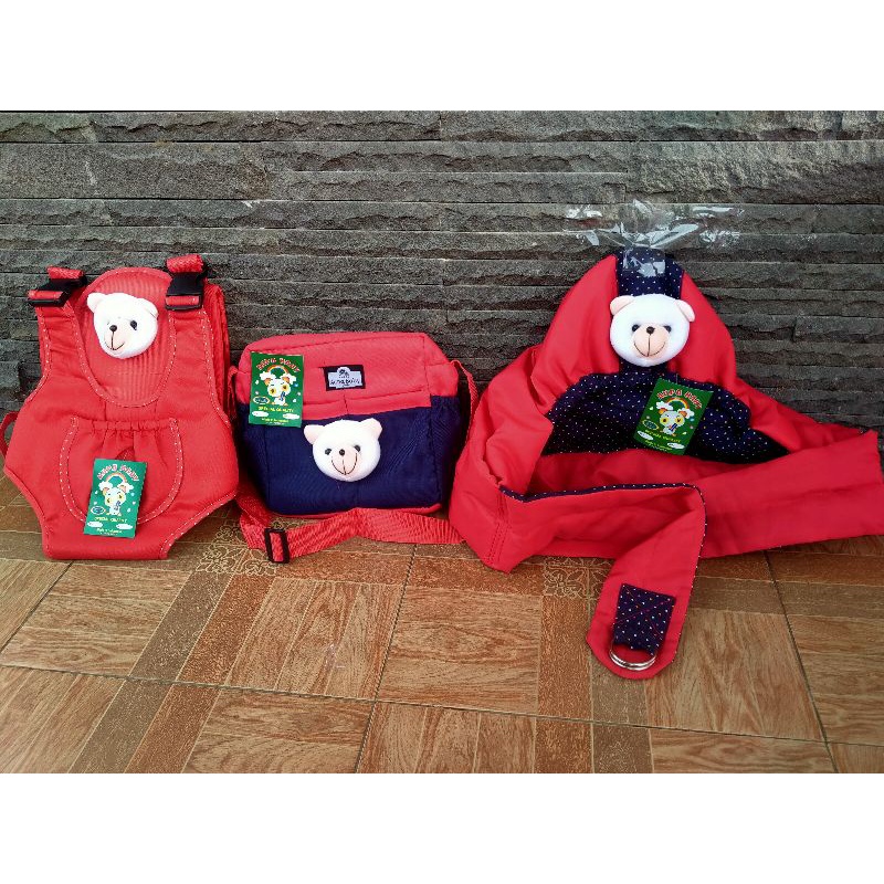 3in 1 set perlengkapan bayi tas gendongan depan samping