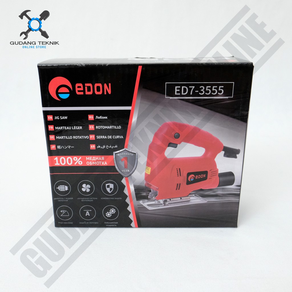 Mesin Gergaji Kayu triplek Listrik ED7-3555 EDON / Mesin Jigsaw Electric ED7 3555 EDON