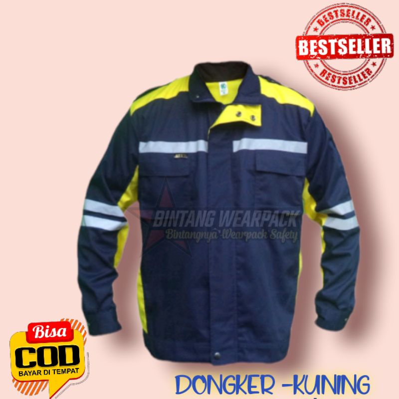 WEARPACK SEMI JAKET/JAKET KERJA LAPANGAN/WEARPACK ATASAN/KEMEJA SAFETY K3/PAKAIAN PROYEK/BAJU WEARPA