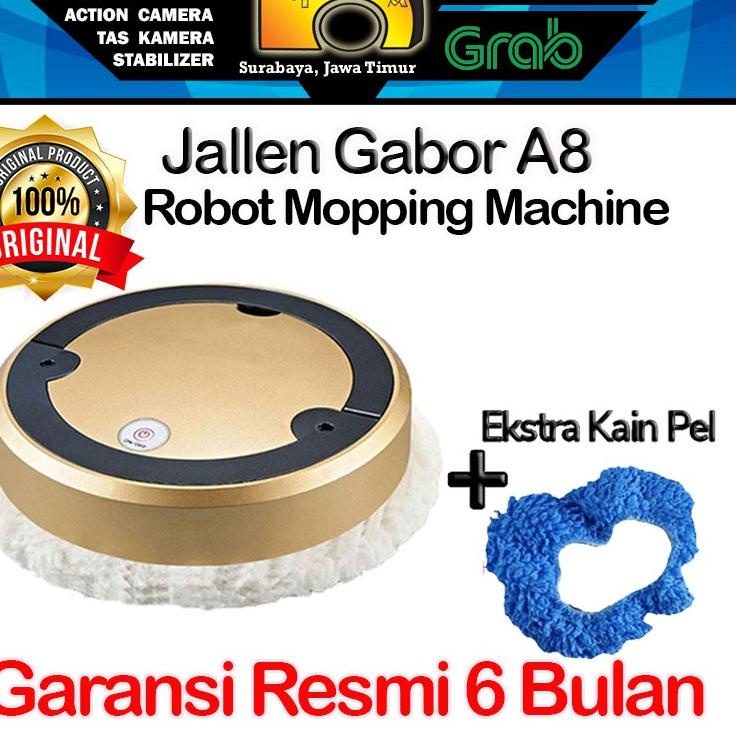 Paling Dicari Alat Pembersih Sapu & Pel Otomatis Jallen Gabor A8 dengan sprayer Automatic Robot Mopp