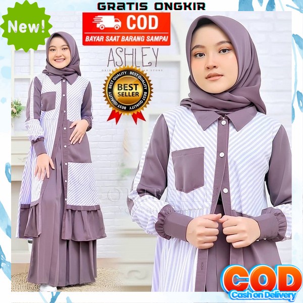 Gamis Anak Perempuan Terbaru Pakaian Muslim Cewek Fashion Muslimah Kecil Lucu Polos Premium Anak2 Se