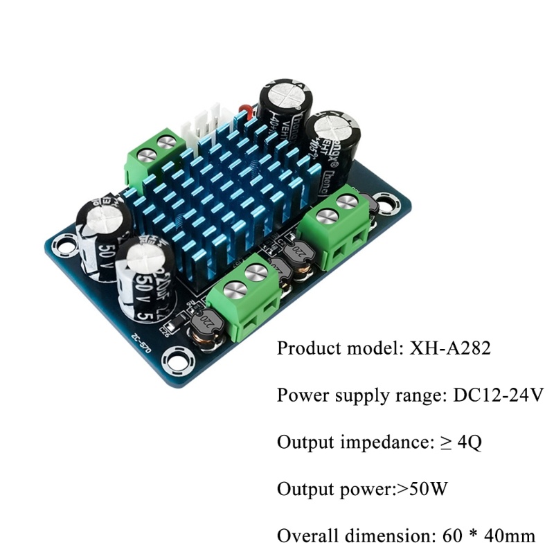 Bt Modul Amplifier Stereo Dual Channel XH-A282 DC12-24V Untuk Speaker