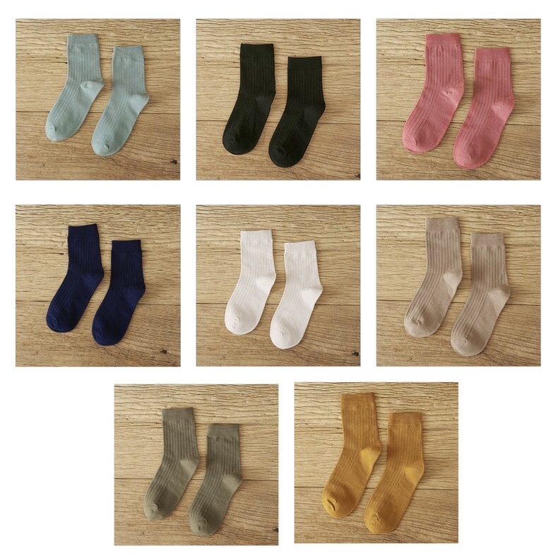 Kaos Kaki Premium Diatas Mata Kaki ALa Korea Wanita  /Women Socks Warna Classic