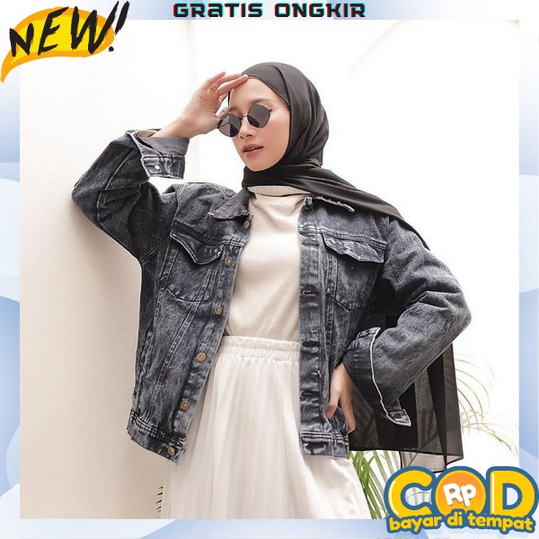 Jaket Jeans Oversize Denim Levis Wanita Cewek Jumbo Jaket Jeans Wanita Big Size Jumbo Oversize Premi