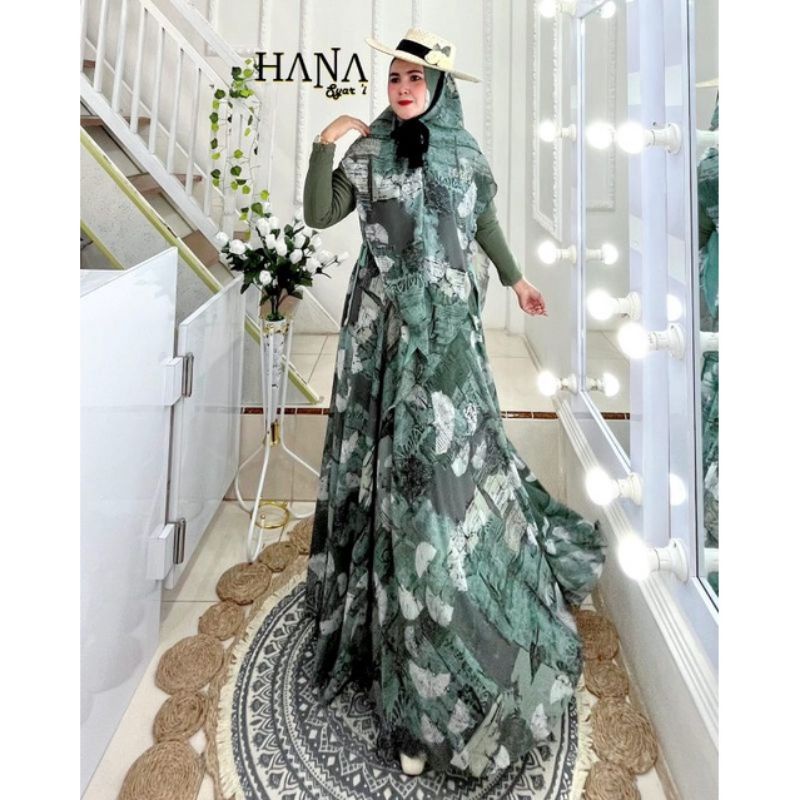 RAMINA BY HANA SET SYARI BRANDED ORI PREMIUM/SYARI SULTAN MEWAH/BUSANA MUSLIM/SYARI TERBARU/BAJU LEB