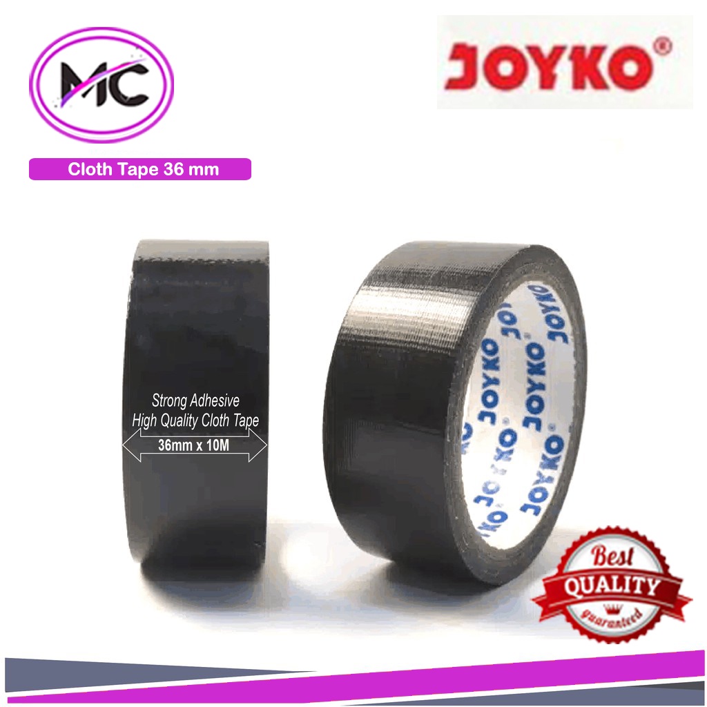 Lakban Kain Hitam Besar Sedang Kecil Joyko Cloth Tape Solasi Kain Jilid Tugas Sekolah Kliping Makalah Lakban Hitam Serbaguna