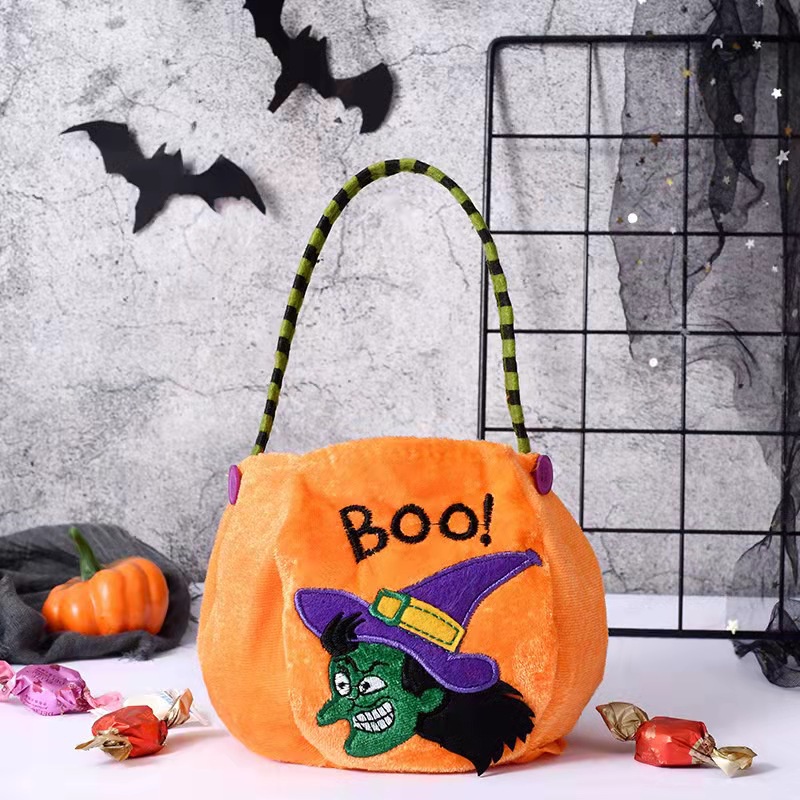 Serenity Tas Bordir Hallowen Anak / Totebag Premium Import / Jaitan Rapih / Bentuk Labu atau Pumpkin / Tas Karakter - TH01
