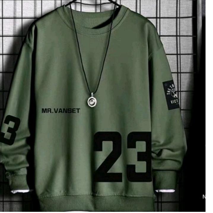 Ready sweater crewneck lengan panjang MR.VANSET/basic pria&wanita