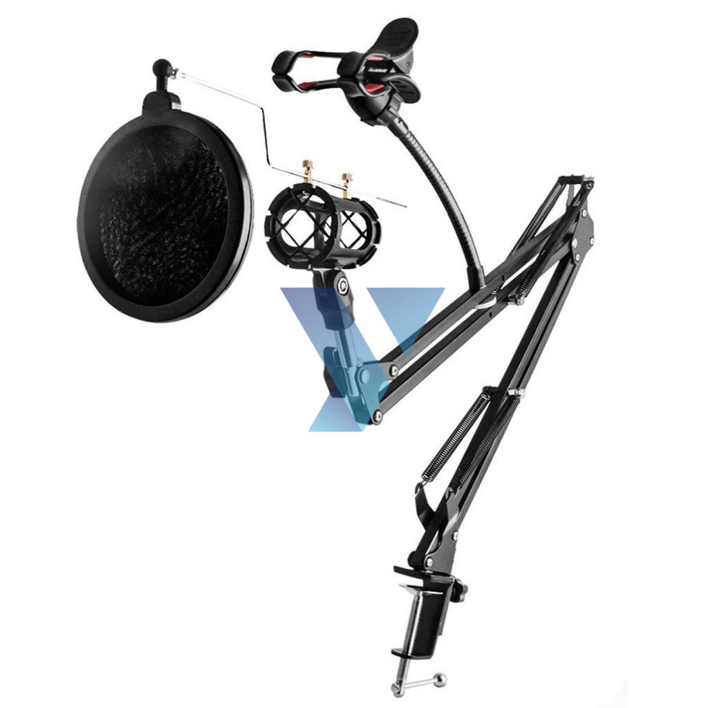 TaffSTUDIO Condenser Microphone Stand Holder 360 Lazypod+Clamp - NB-35 ( Al-Yusi )