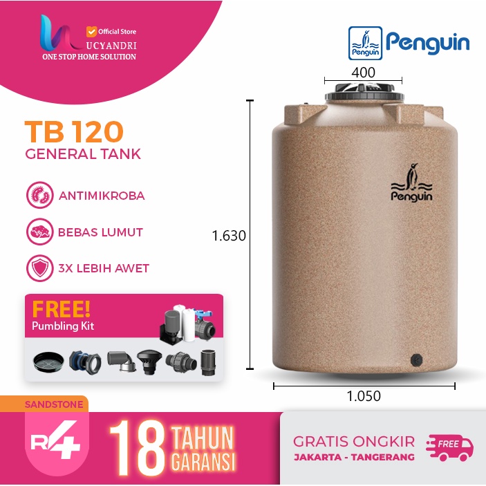 Tangki Air Penguin TB 120 / Toren Air / Tandon Air PREMIUM QUALITY FREE ONGKIR JABODETABEK