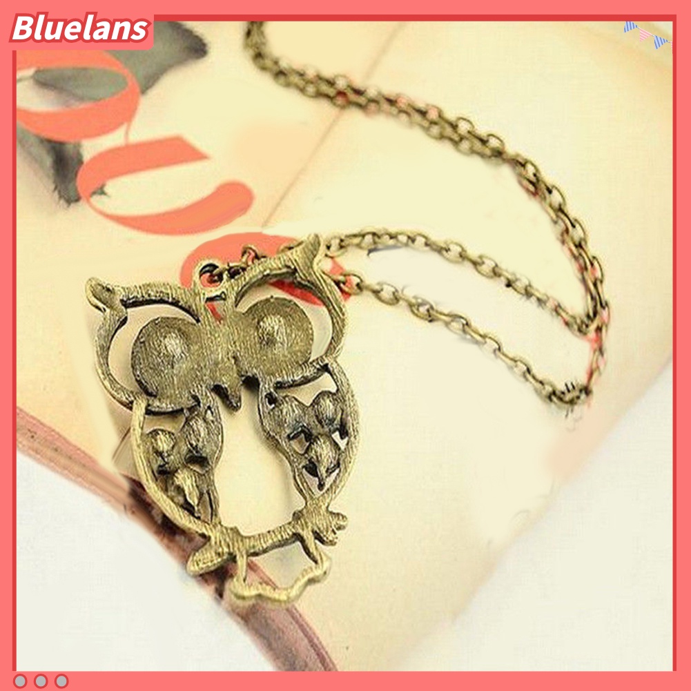 Bluelans Women Fashion Sweater Chain Cute Owl Animal Pendant Necklace Jewelry Gift