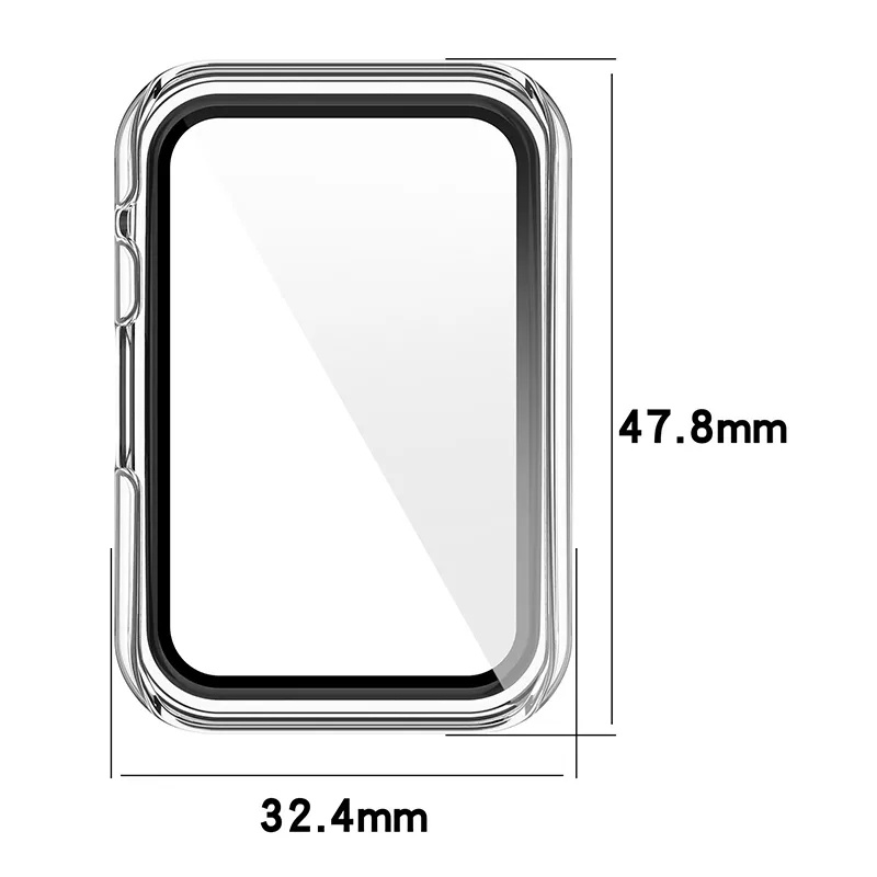 Hard Pc Bumper Tempered Glass OPPO WATCH FREE Case Cover Casing