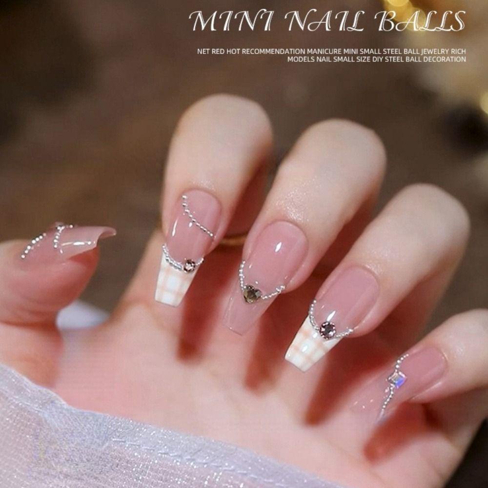 Needway Manik-Manik Nail Art 3D DIY Desain Kuku Tips Kuku Ornamen Manicuring Bagian Perhiasan Nail Art