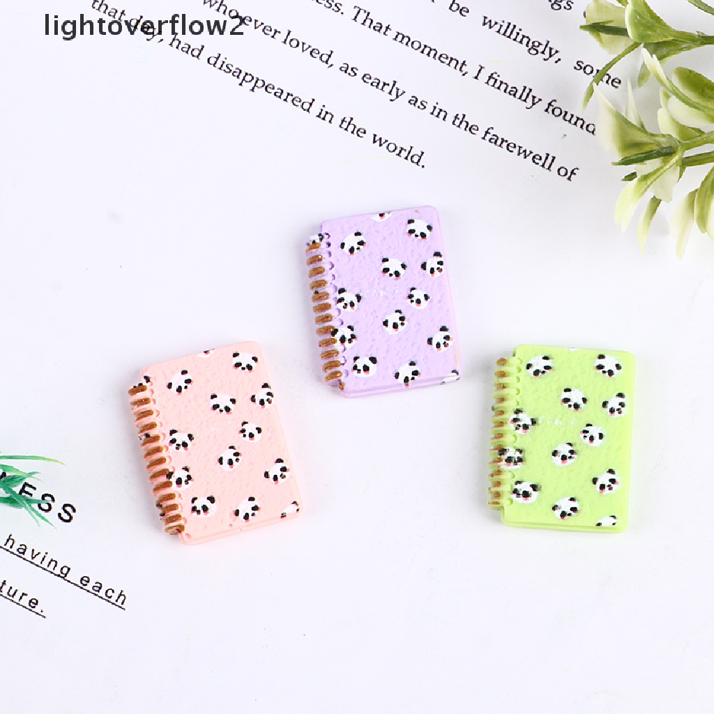 (lightoverflow2) 5pcs / Set Mainan Miniatur Panda Skala 1: 12 Untuk Dekorasi Rumah Boneka (ID)