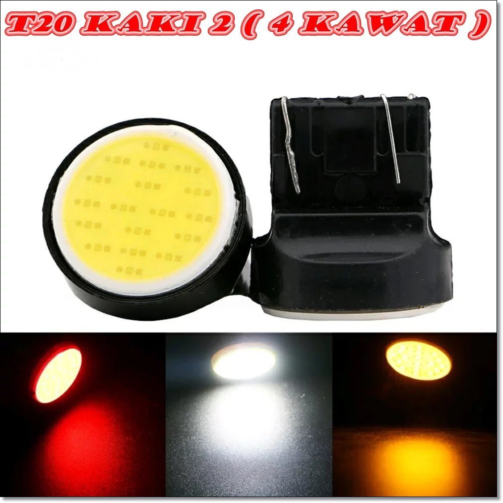 L291 | Lampu Rem Sein Mundur Parkir Led COB PLASMA Brake Led COB Bulb T20 Mobil Universal