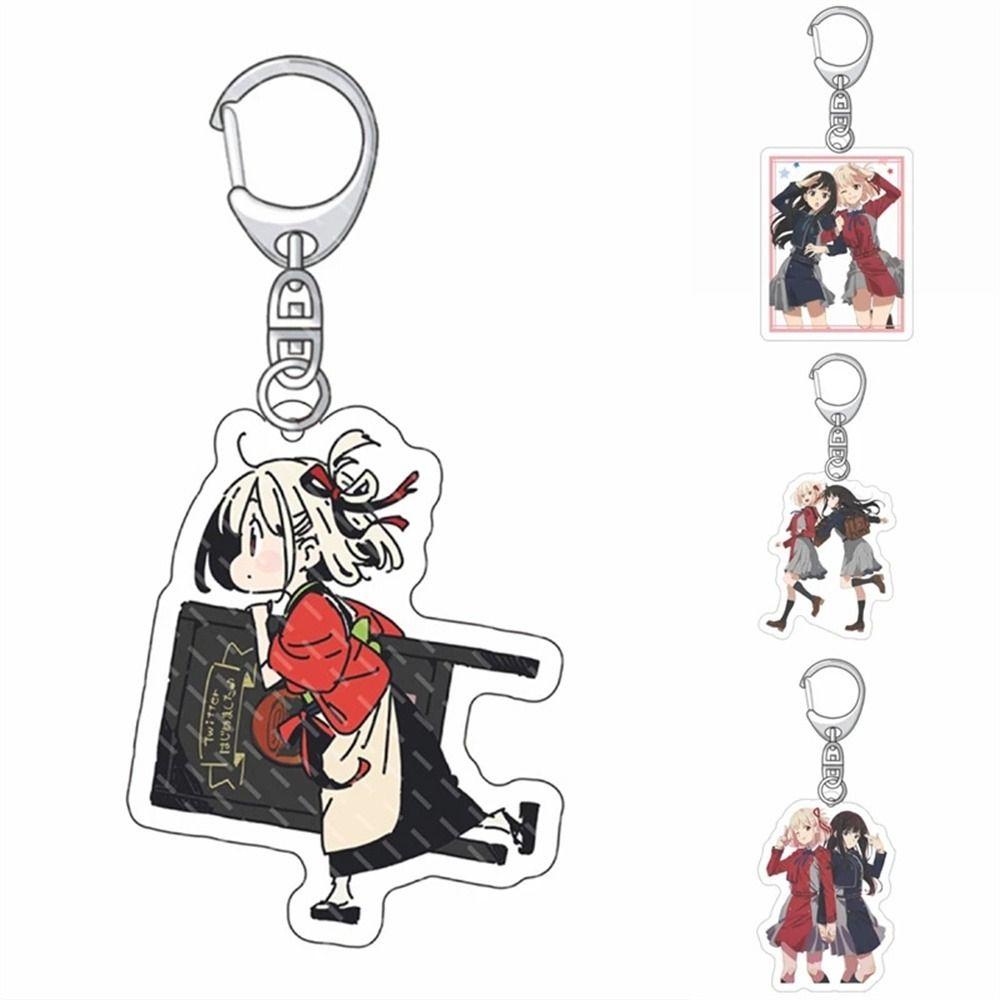 Needway Liris Recoil Keyring Anime Kartun Lucu Mizuki Nakahara Takina Inoue Key Ring