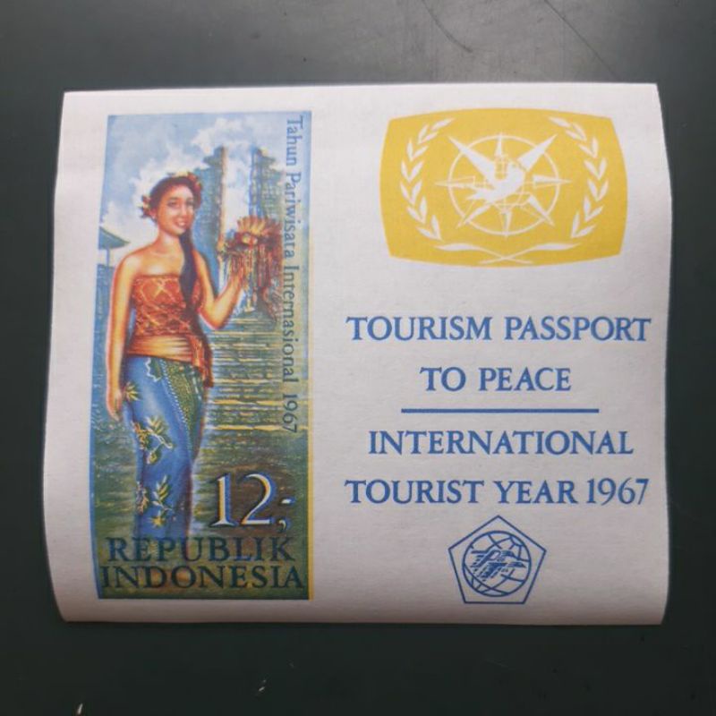 

Perangko Pariwisata 1967 Tourism passport to peace sheet 1 prangko imperf