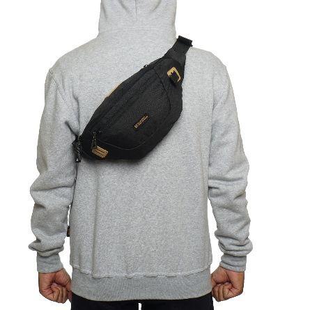 Stok Terbatas Bloods  WaistBag Tas Pinggang Maquinta 06 Black Brown