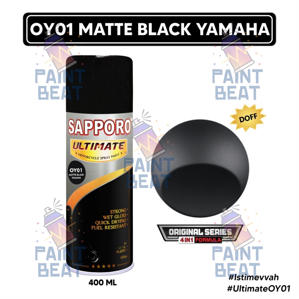 Sapporo Ultimate OY01 / OY01** - Matte Black Yamaha / Original Series 4IN1 Formula / Cat Semprot Sap