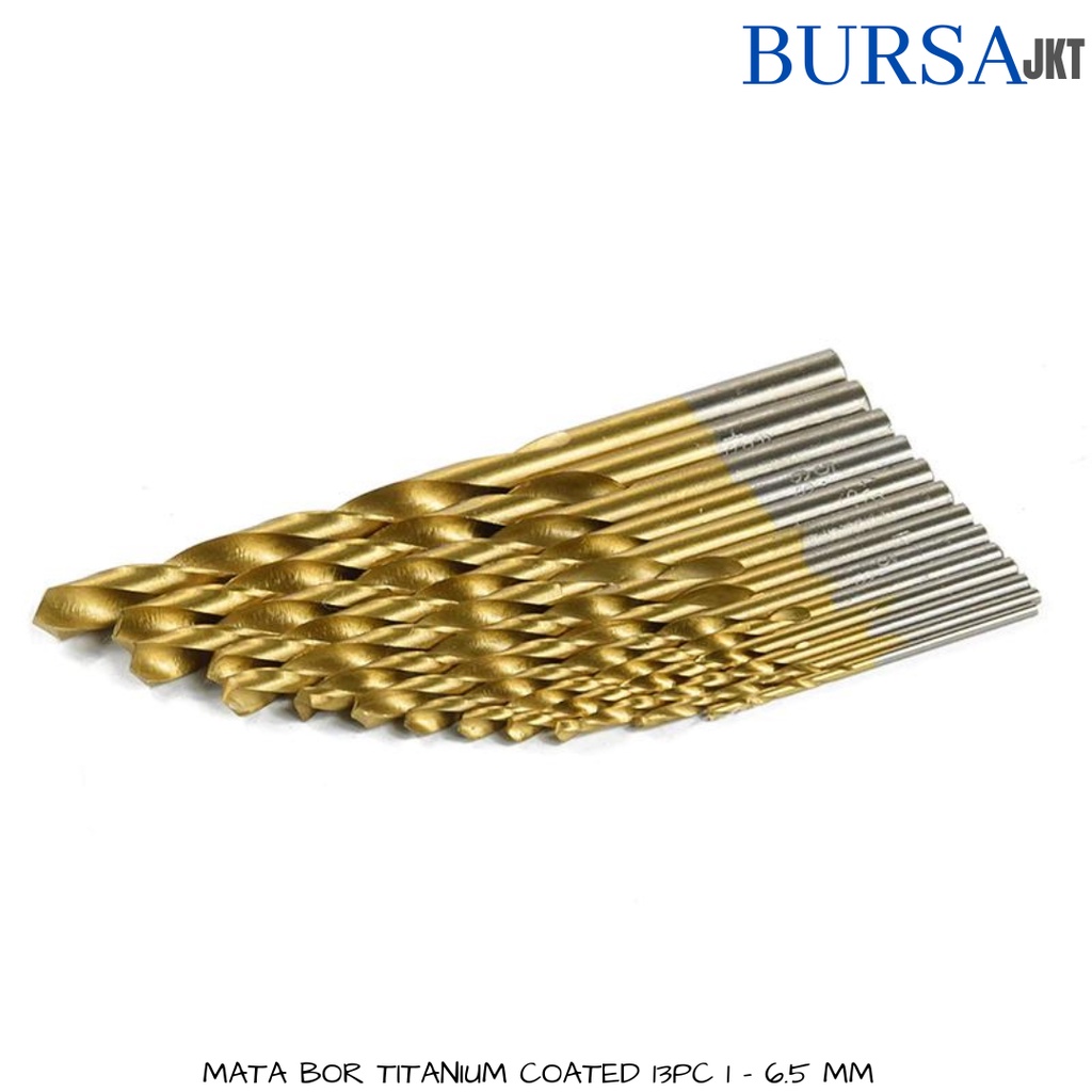 MATA BOR SET ISI 13 PC  HSS TITANIUM COATED 1.5 - 6.5 MM