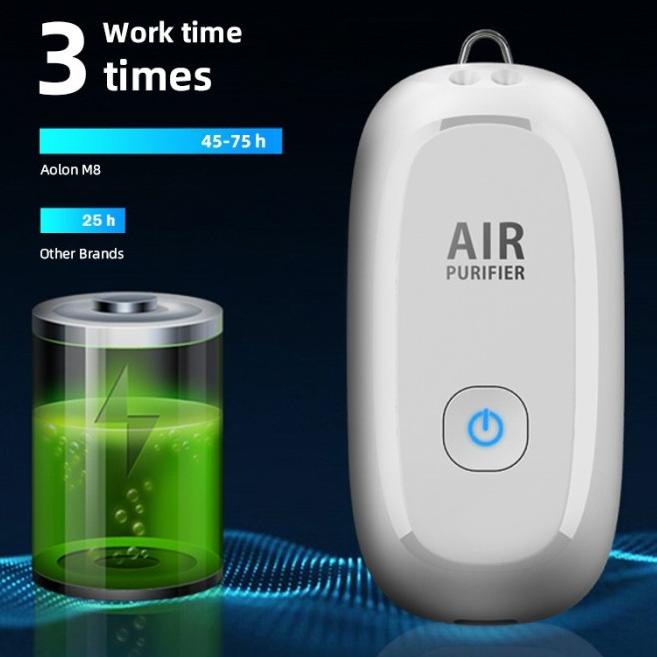 [Art. 777H] Air Purifier M8 Wearable Necklace Mini Portable 150 million Negative