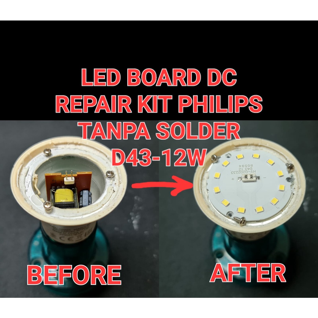 PCB LED DC (PLP) - Mata Lampu LED DC Plus Socket - Repair Kit Philip*