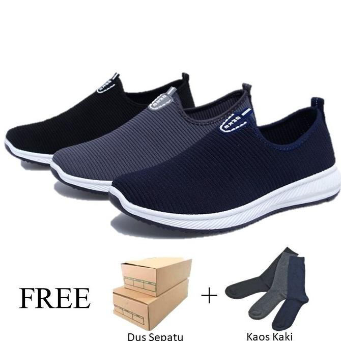 SEPATU SNEAKERS PRIA IMPORT SLIP ON ONKE (Free Dus) by Axeline