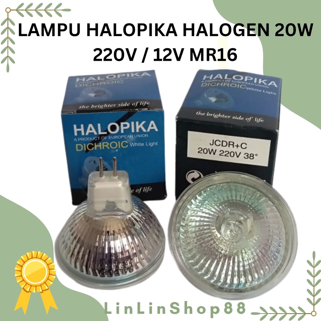 LAMPU HALOPIKA 20W 220V 12V &amp; 5 Watt MR16