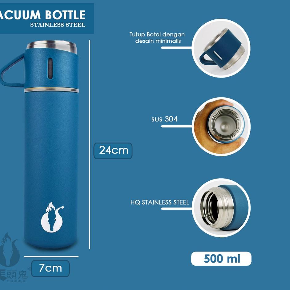 Pasti Kekinian TBESHOPINDO Botol Minum 500ml Termos Vaccum Flask Panas Dingin A36321-3