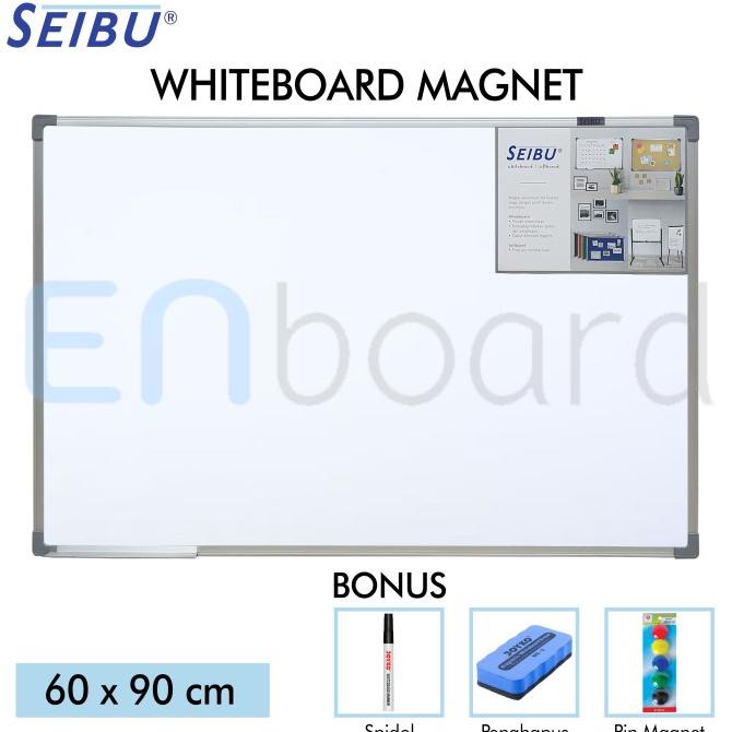 

[COD] Papan Tulis Whiteboard Gantung Magnet Single Face Seibu 60 x 90 cm BERMUTU Kode 1034