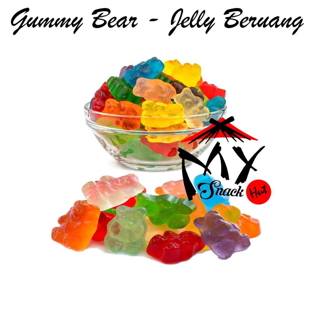 

GUMMY BEAR 250GR PERMEN JELLY JELI BERUANG TEDDY TOPPING YOGHURT DESSERT SUNDAE ICE CREAM CANDY