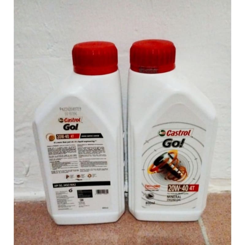 Oli Castrol Go  !  ukuran 800 ml.. 20 W - 40 AT